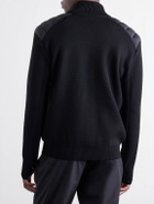 Moncler Grenoble - Padded Shell-Trimmed Wool-Blend Down Ski Mid-Layer - Black