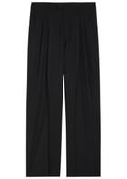 Armarium Giorgia Pleated Wide-leg Wool Trousers Black