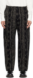 South2 West8 Black Army String Trousers