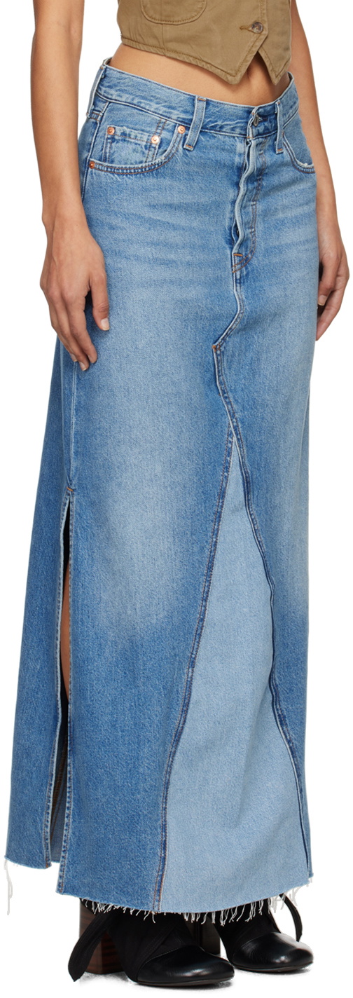 Levi's Blue Icon Denim Maxi Skirt