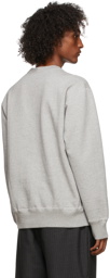 Comme des Garçons Homme Grey Embroidered Logo Sweatshirt