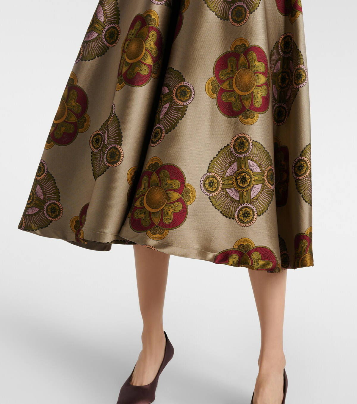 La DoubleJ Milano printed jacquard midi skirt