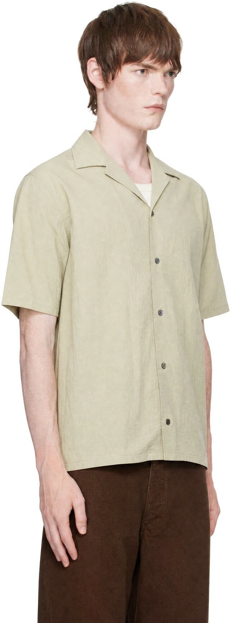 Maison Kitsuné Khaki Resort Shirt