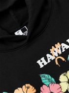 Sorry In Advance - Printed Cotton-Jersey Hoodie - Black