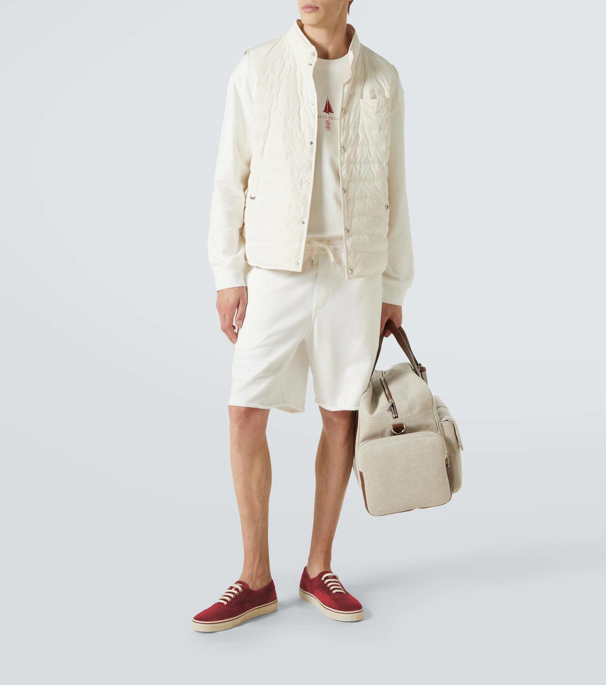 Brunello Cucinelli Logo cotton-blend jersey sweatshirt