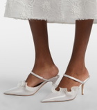 Malone Souliers Cecile 70 ruffled satin mules