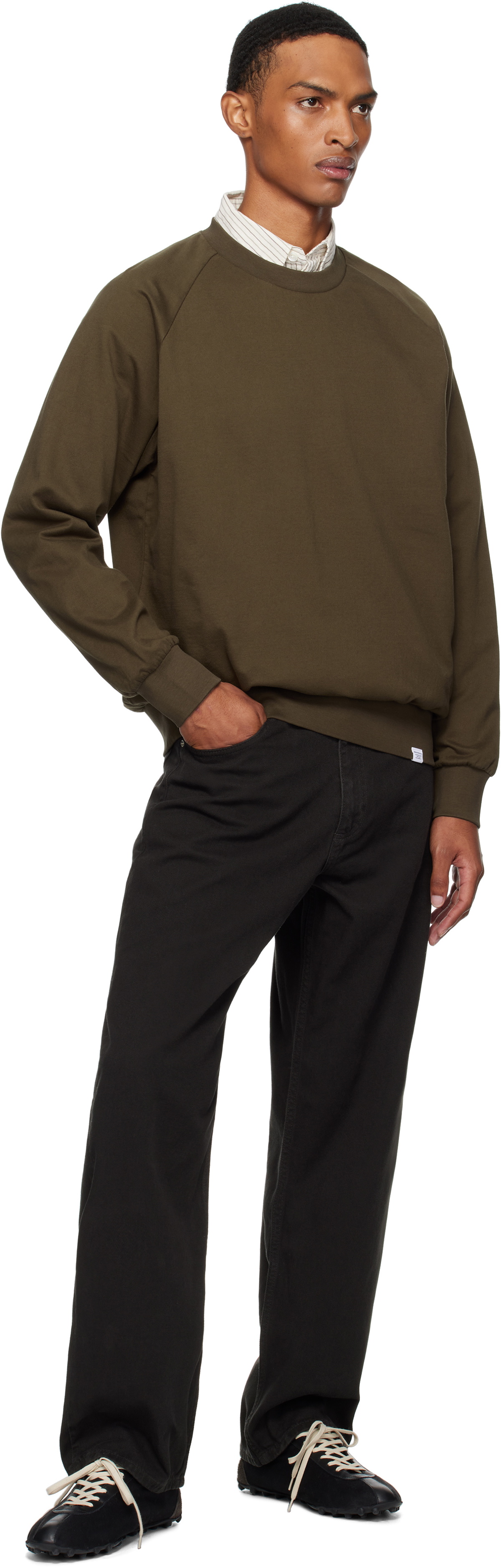 NORSE PROJECTS Brown Marten Relaxed Raglan Light Sweatshirt