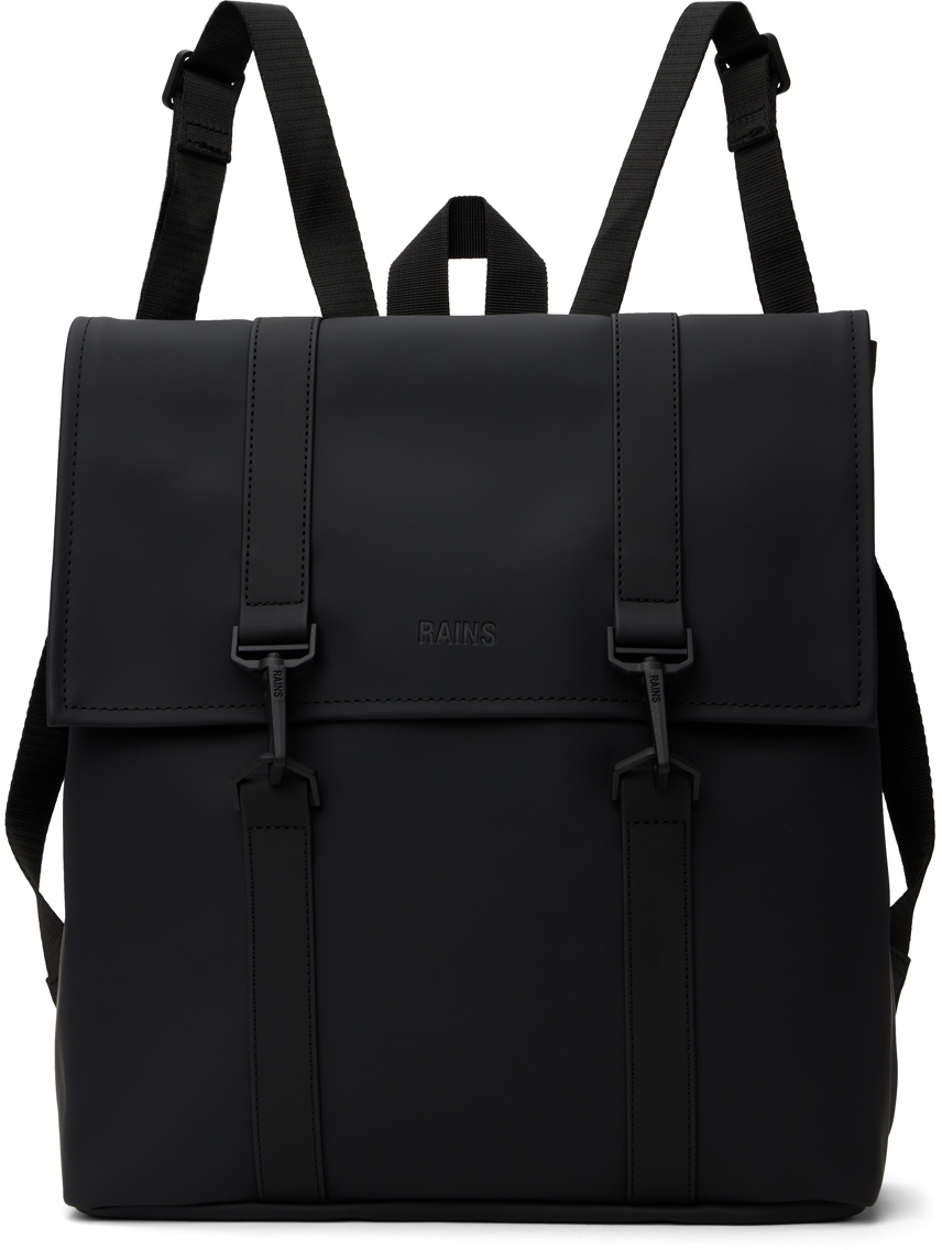 RAINS Black MSN Mini Backpack Rains