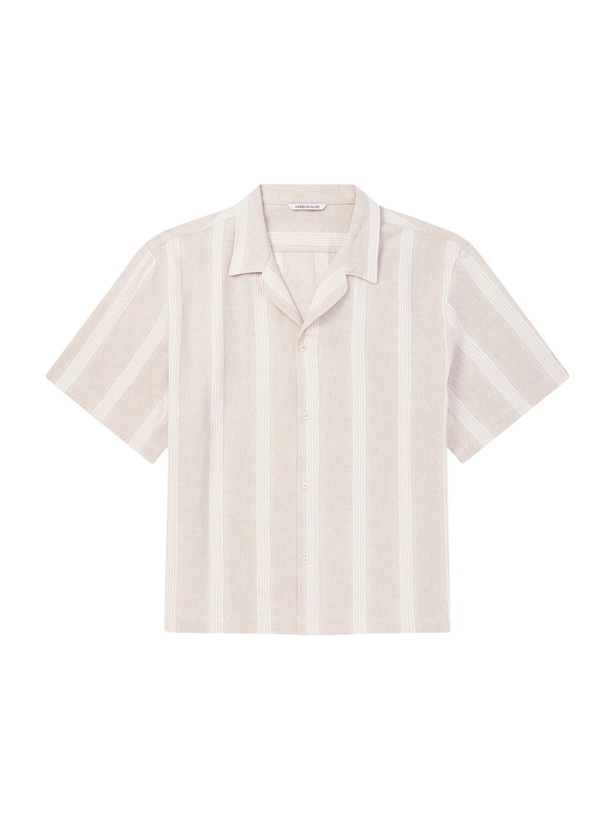Photo: A Kind Of Guise - Samata Striped Cotton and Linen-Blend Shirt - Neutrals