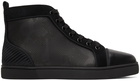 Christian Louboutin Black Louis Orlato High Sneakers