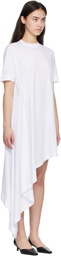 Loulou de Saison White IGARI Asymmetric T-shirt Midi Dress