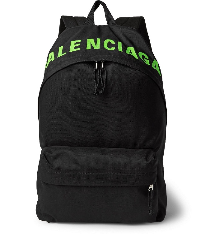 Photo: BALENCIAGA - Logo-Print Canvas Backpack - Black