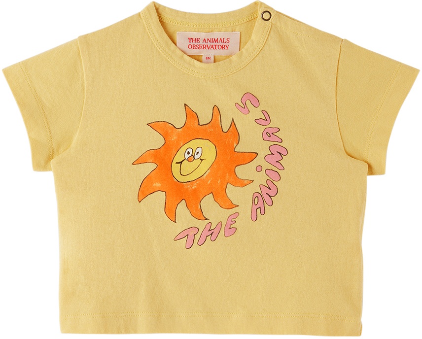 Photo: The Animals Observatory Baby Yellow Rooster Sun T-Shirt