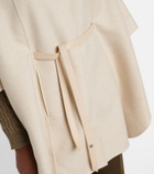 Loro Piana Salzburg leather-trimmed cashmere cape