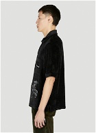 Saintwoods - Velour Polo Top in Black