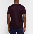 Zimmerli - Striped Cotton-Jersey T-Shirt - Men - Burgundy