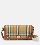 Burberry Note Small leather-trimmed shoulder bag