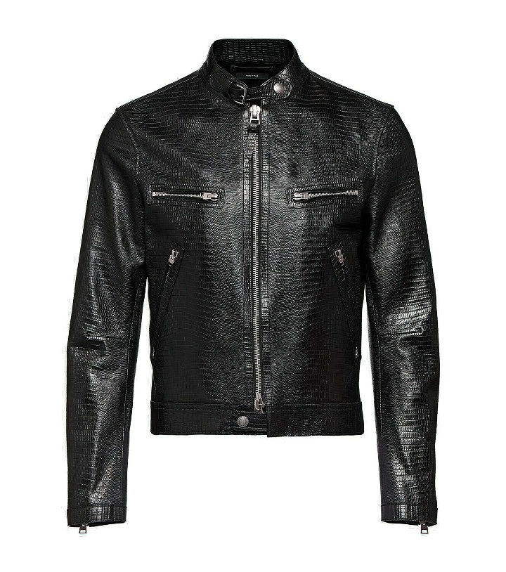 Photo: Tom Ford Lizard-effect leather biker jacket