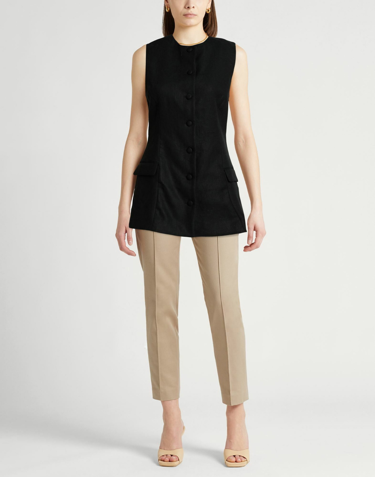 Faithfull Womens Tailored Vest in Black