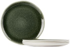 Jars Céramistes White & Green Maguelone Round S Plate Set