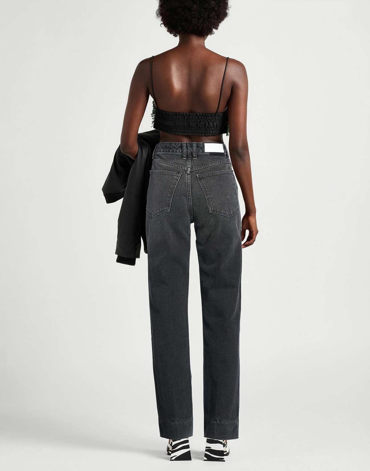 Re/done Womens Jeans in Black