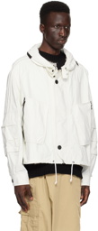 Junya Watanabe White Stowaway Hood Jacket