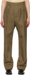 LEMAIRE Taupe Pleated Trousers