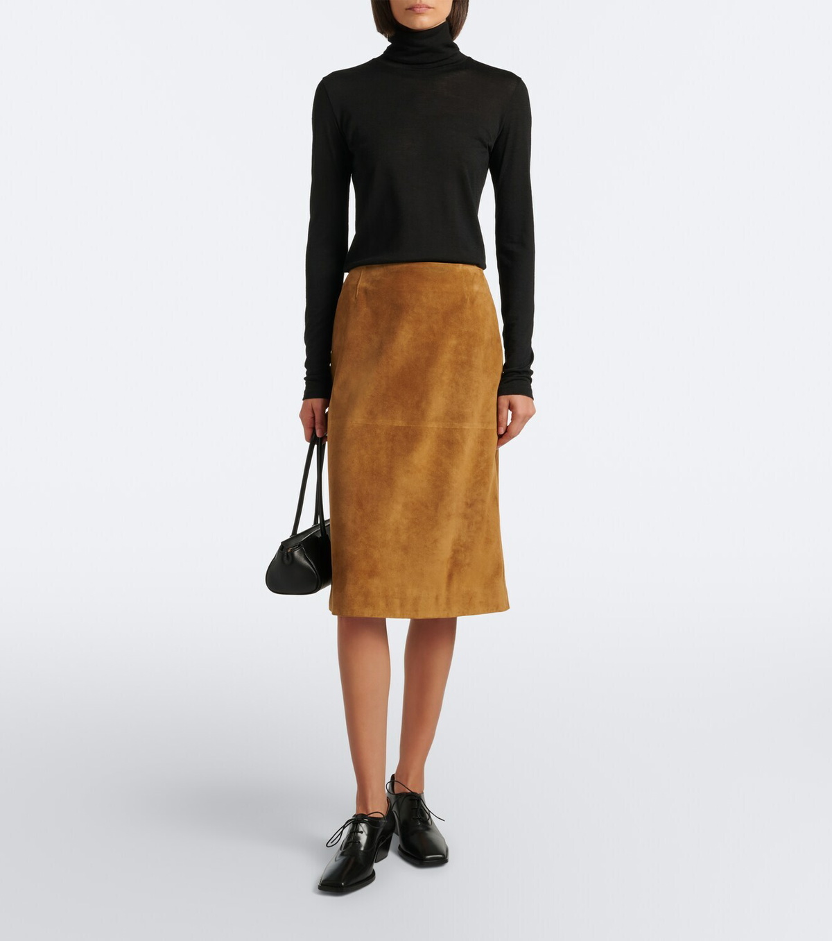 Jil Sander Suede midi skirt