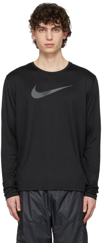 Photo: Nike Black Dri Fit Uv Run Division Miler T-Shirt