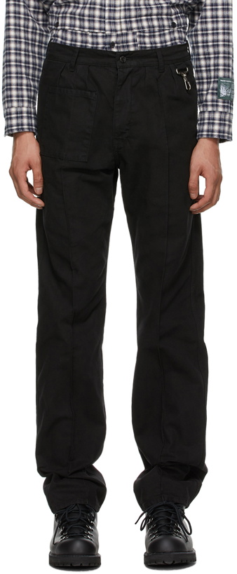 Photo: Reese Cooper Black Cotton Pintuck Trousers