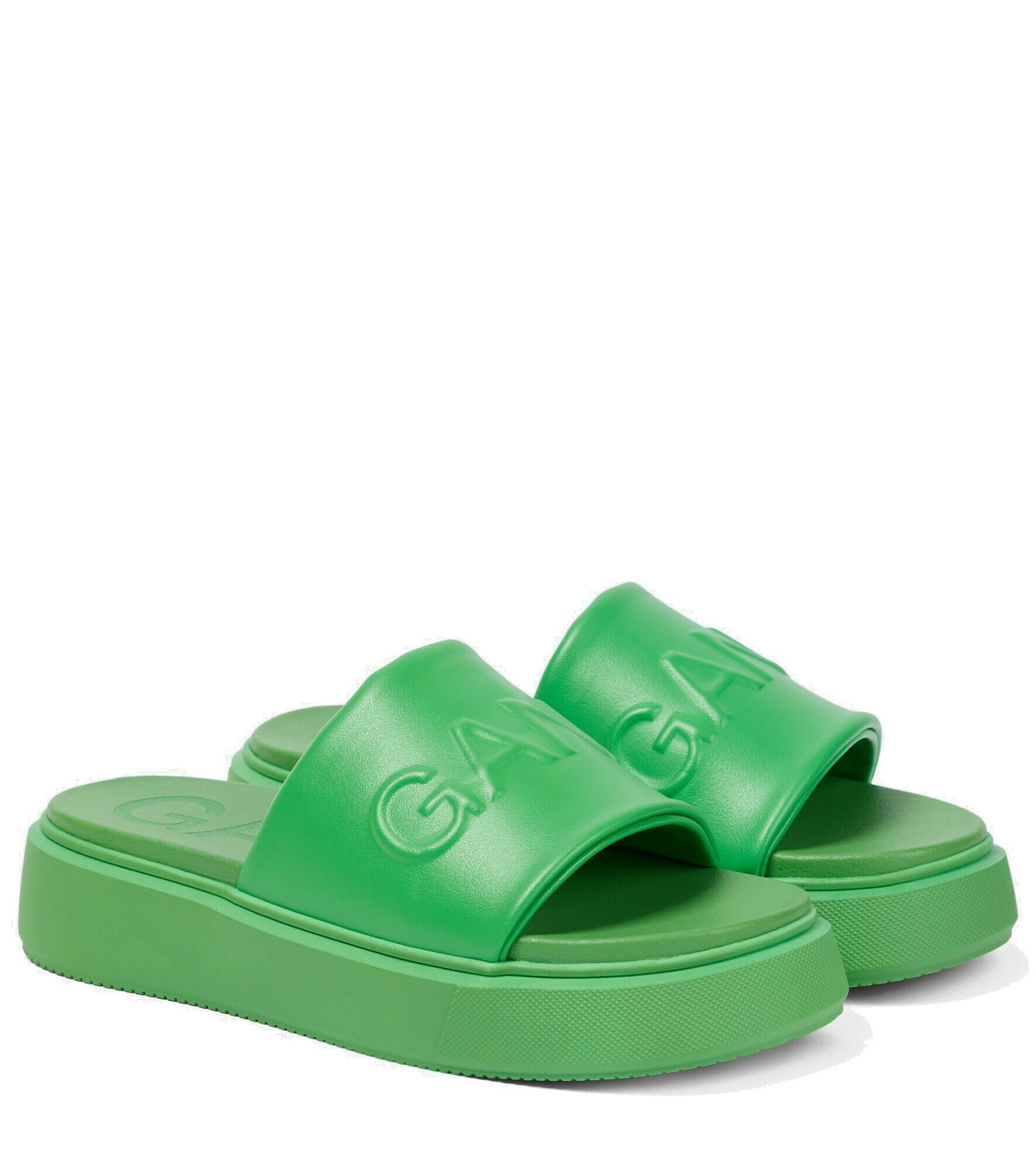 Ganni - Logo rubber slides GANNI