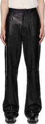 AMIRI Black Boot Cut Leather Pants