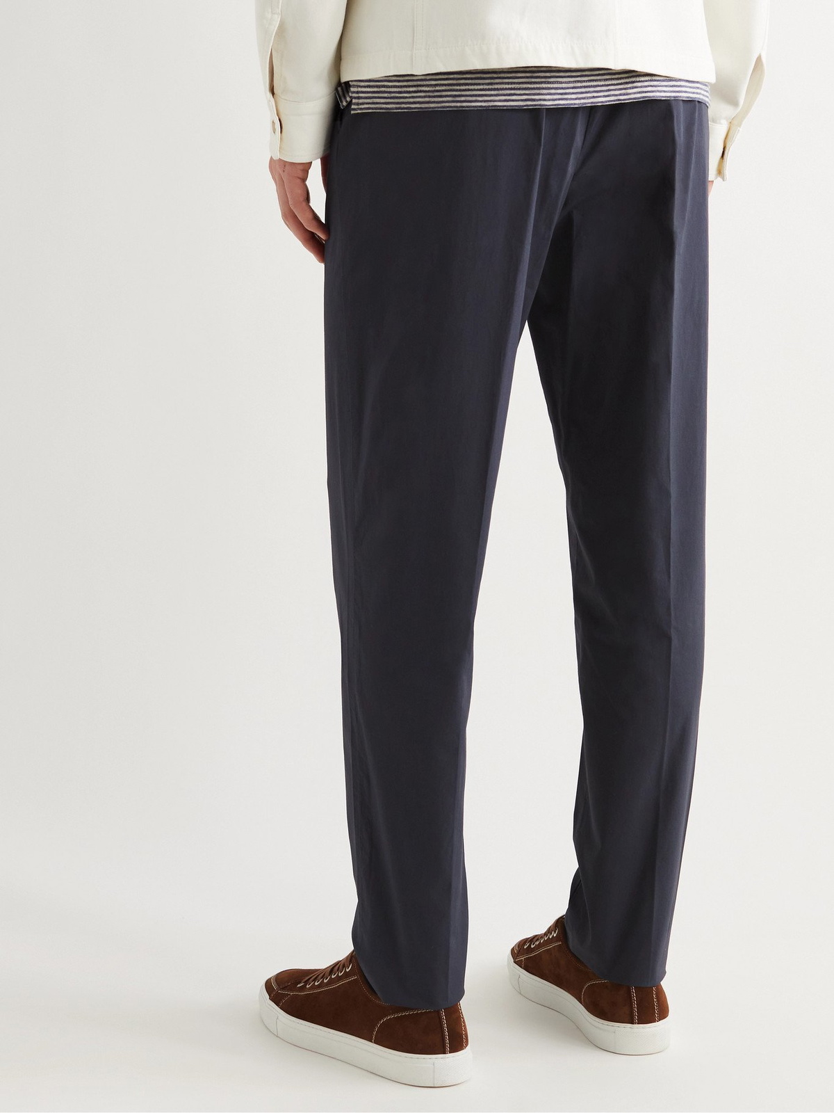 ERMENEGILDO ZEGNA - Telavela Tapered Stretch-Cotton Drawstring