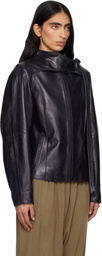 Paloma Wool Purple Plomy Leather Jacket