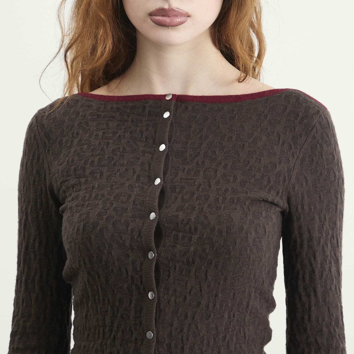 Peachy Den Women's Kitt Cardigan in Leopard Print