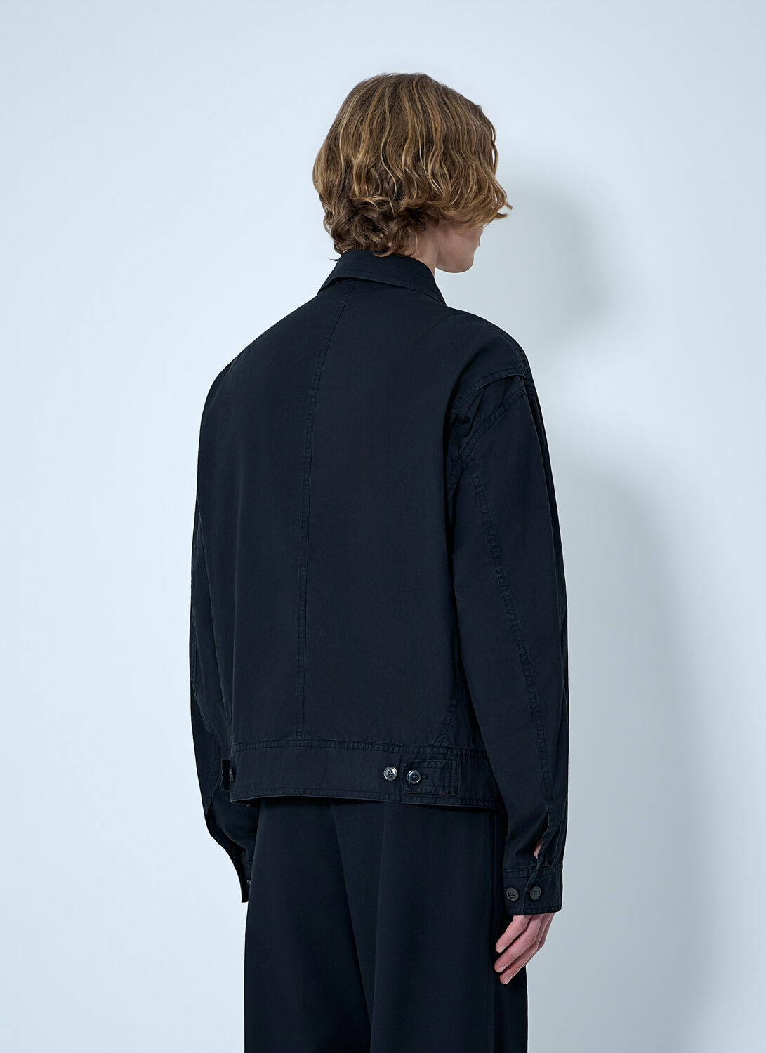 Dries Van Noten Cotton Jacket with Snap Fastening