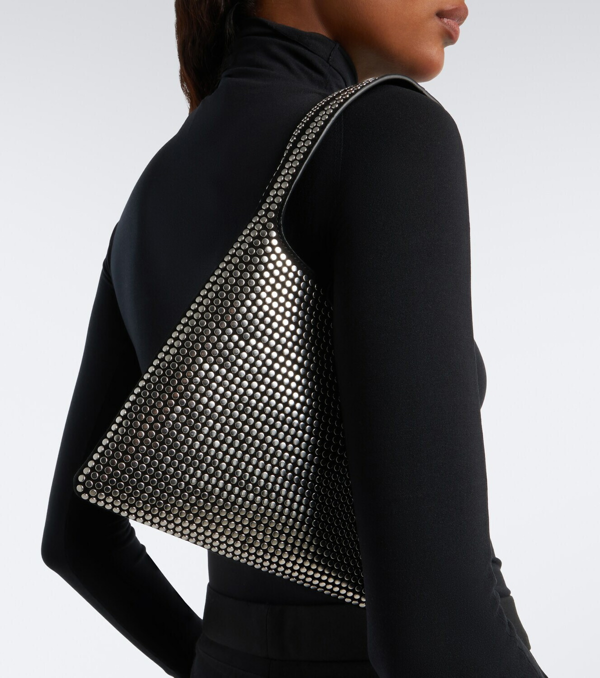 Alaïa Mini studded suede top-handle bag