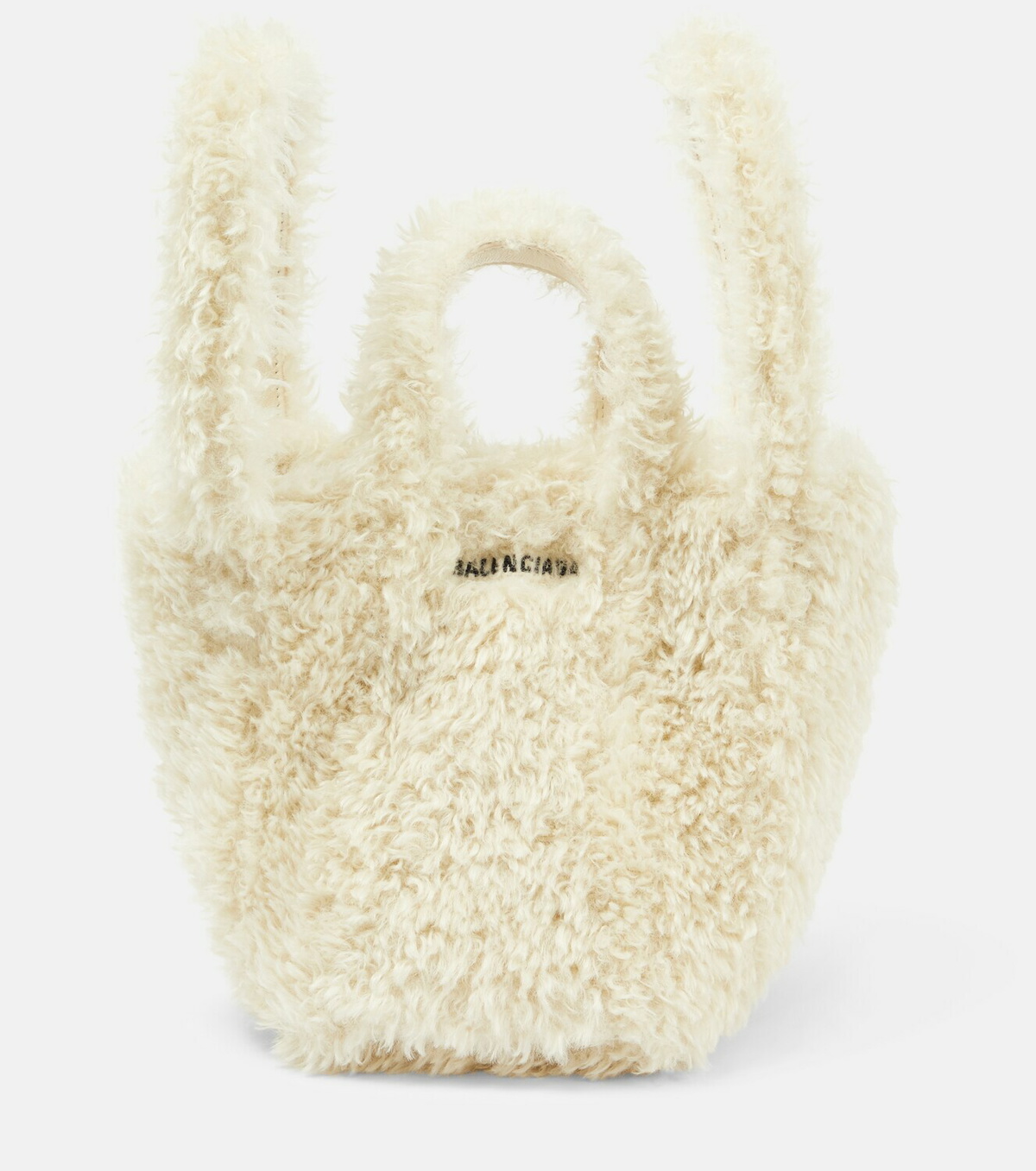 Balenciaga Everyday 2.0 XS faux fur tote bag