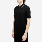 Balmain Men's Stitch Logo Polo Shirt in Black/White