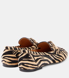 Tod's T Ring printed calf hair loafers