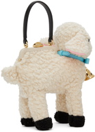 Moschino Off-White Baby Sheep Top Handle Bag