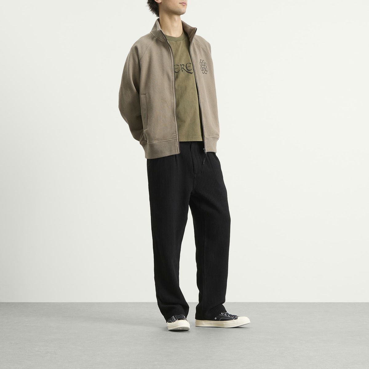 Heresy Men's Knot Zip Knit Cardigan in Mushroom