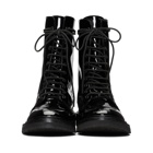 Rhude Black Patent MA-1 Boots