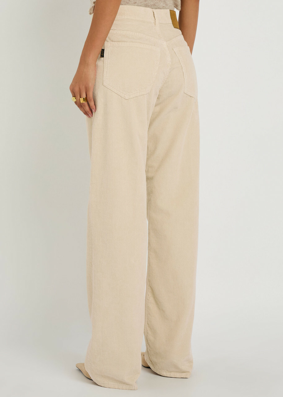 Haikure Bonnie Corduroy Straight-leg Jeans Ecru