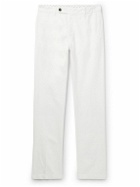 Massimo Alba - Winch2 Slim-Fit Cotton and Linen-Blend Trousers - White