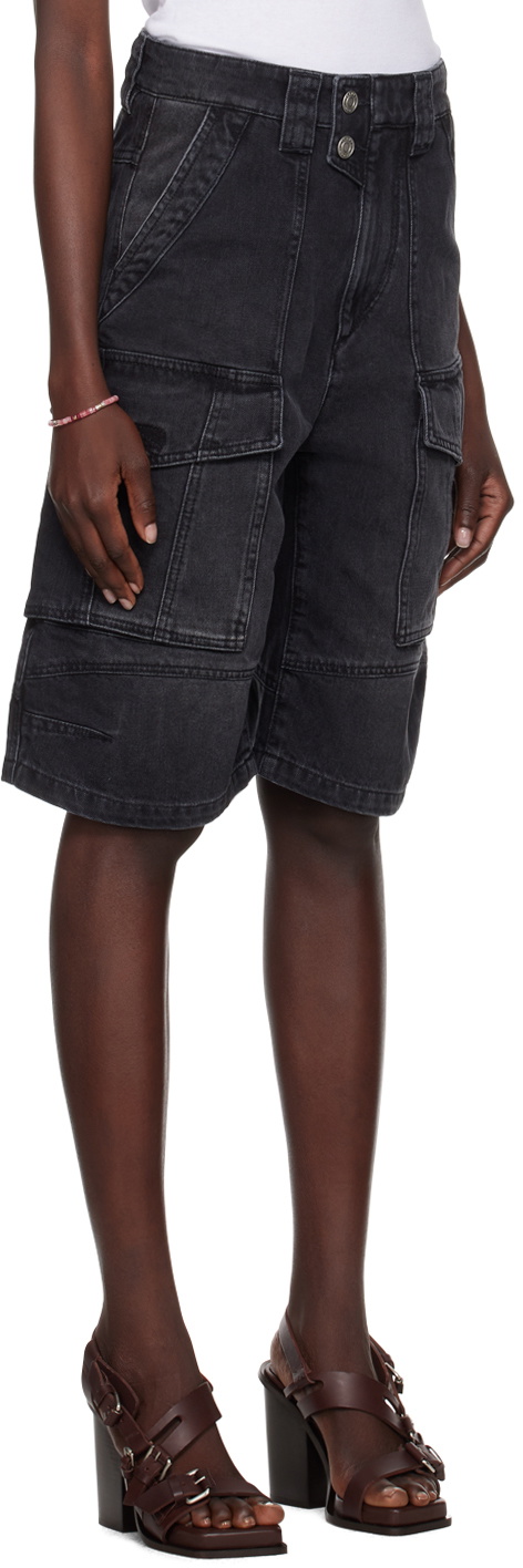 Isabel Marant Etoile Black Hortens Denim Shorts Isabel Marant Etoile