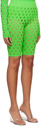Maisie Wilen Green Perforated Shorts