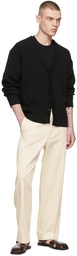 Solid Homme Off-White Cotton Trousers