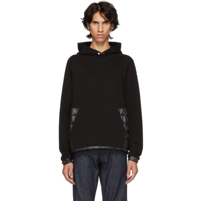 Photo: Moncler Black Maglia Down-Filled Hoodie