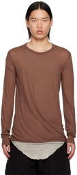 Rick Owens Brown Porterville Basic Long Sleeve T-Shirt